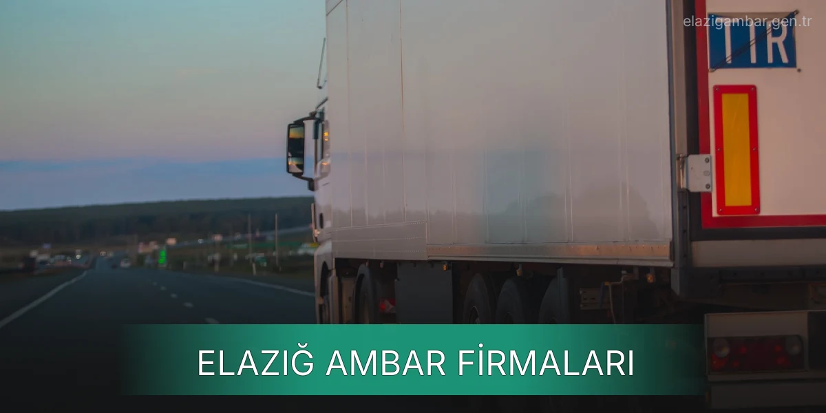 İstanbul Elazığ Ambar Firmaları